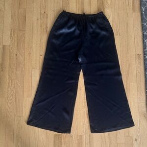 J. Crew Navy Satin Trousers